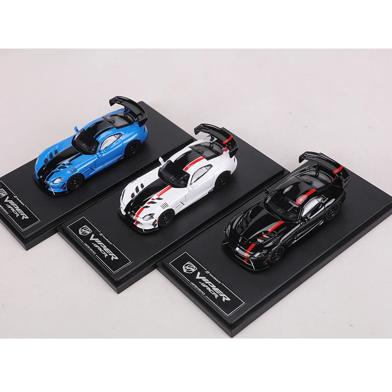 Hone modelo 1:64 Dodge Viper ACR modelo de liga carro capô do motor magneticamente atraido