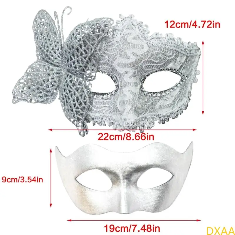 DXAA Coppia Maschera maschera maschera a faccia maschera maschera Accessorio in costume da mascherare per uomini donne