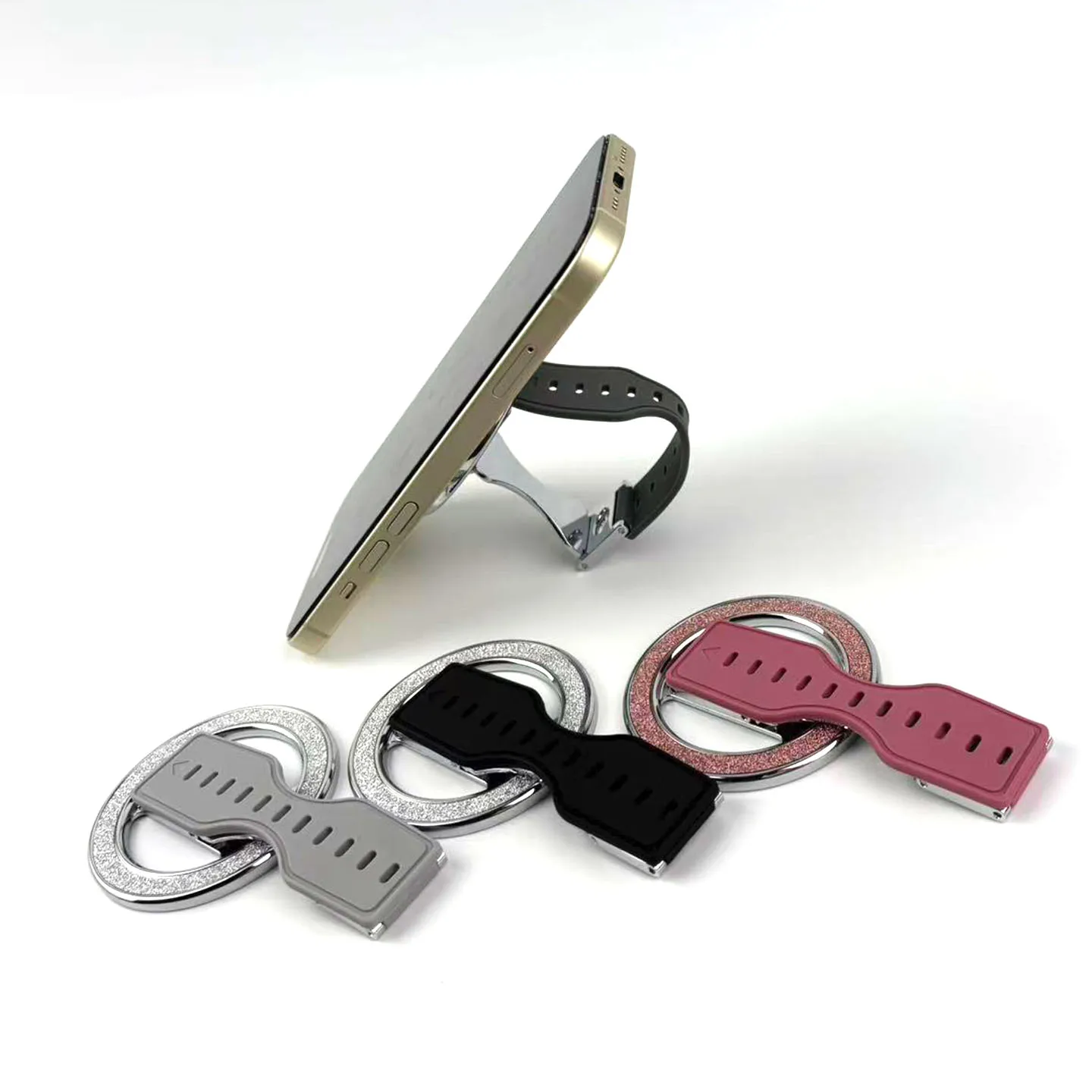 

Модернизированное внутреннее кольцо силиконового ремешка 360° ° Подставка для телефона с вращением сердечника оси и вращением передач — кольцо для телефона со сверхстрессовым снятием стресса