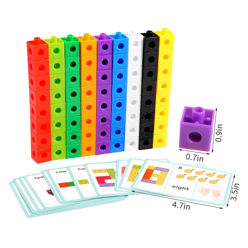 Magic Cube Puzzle Building Blocks Kindergarten Educational Color Recognition DIY Building Blocks Toys Gifts With Changing Colors