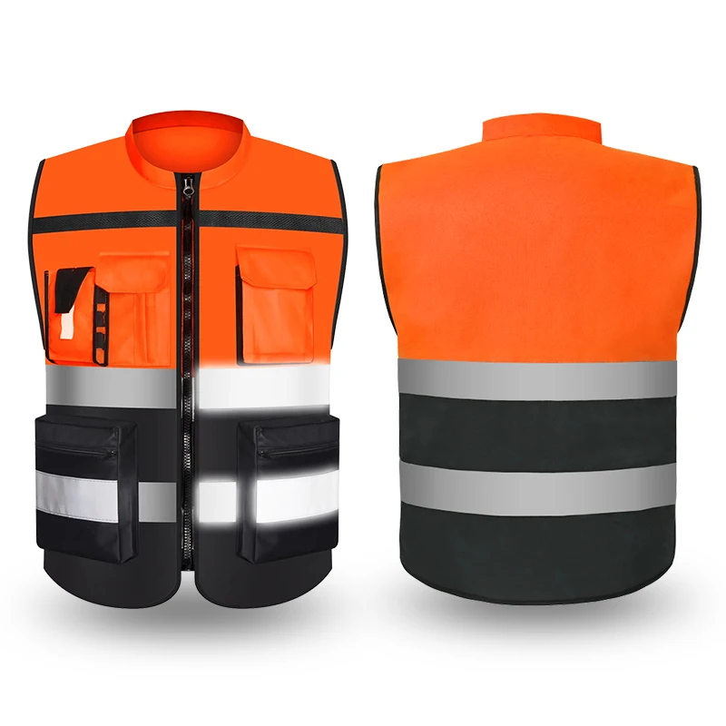 

High Visibility Reflective Safety Vest Construction Worker Road Traffic Reflective Work Clothes Motorcycle Cycling Clothes