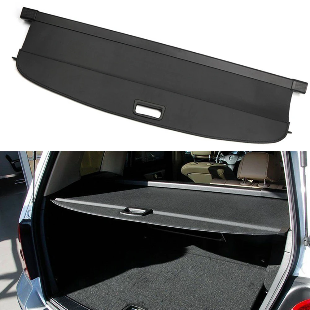 

Black Car Rear Trunk Cargo Cover Retractable Security Shade Shield Protection For Mercedes Benz GLC-Class X253 2016 2017 2018