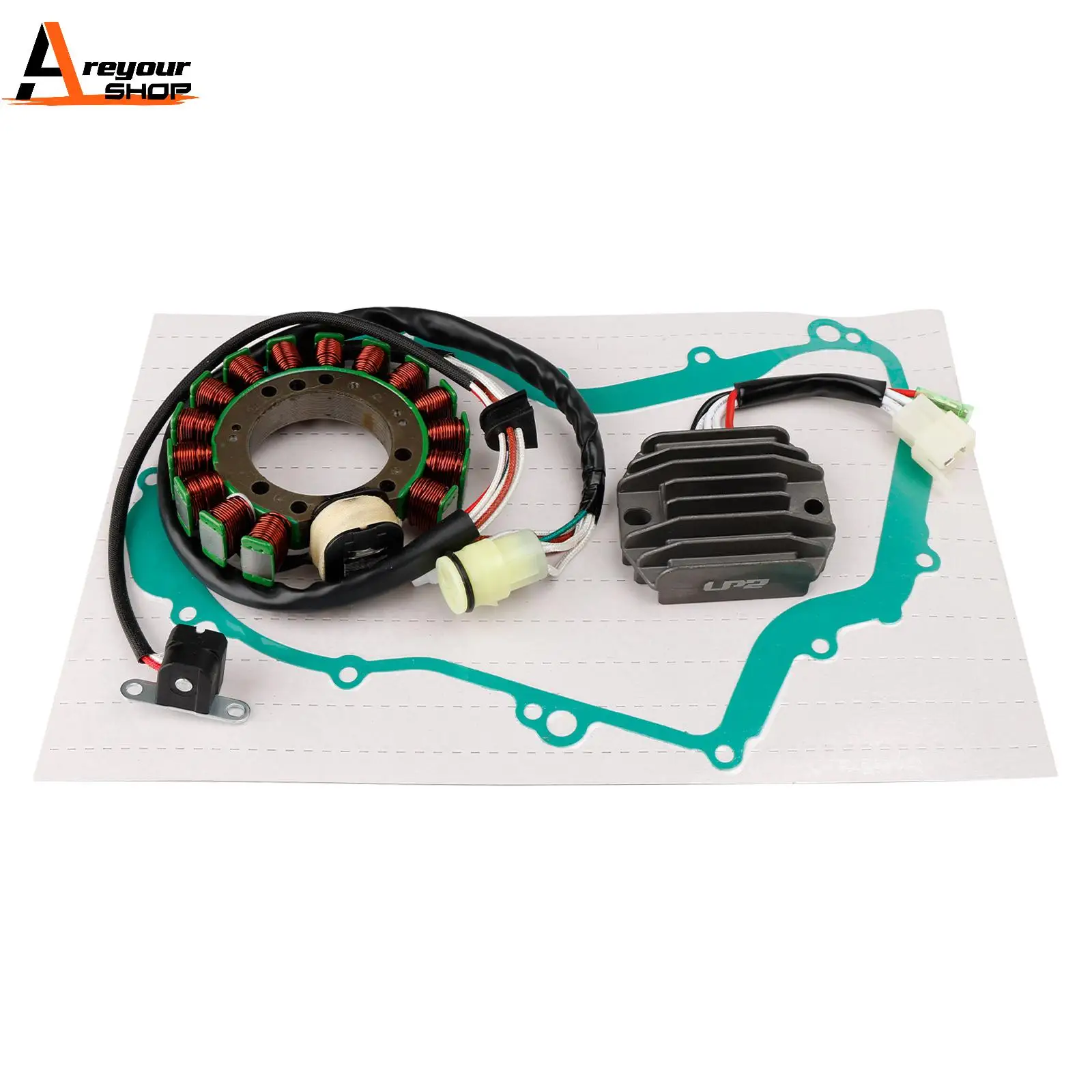 

Areyourshop Regulator Rectifier Magneto Stator Gasket for Yamaha YFM 400 Kodiak 4x4 1999