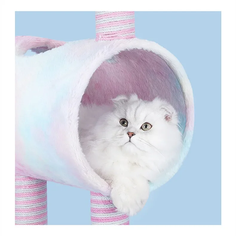 Unicorn Cat Climbing Tree Frame Scratching Post Cat Pink Cat Tree House