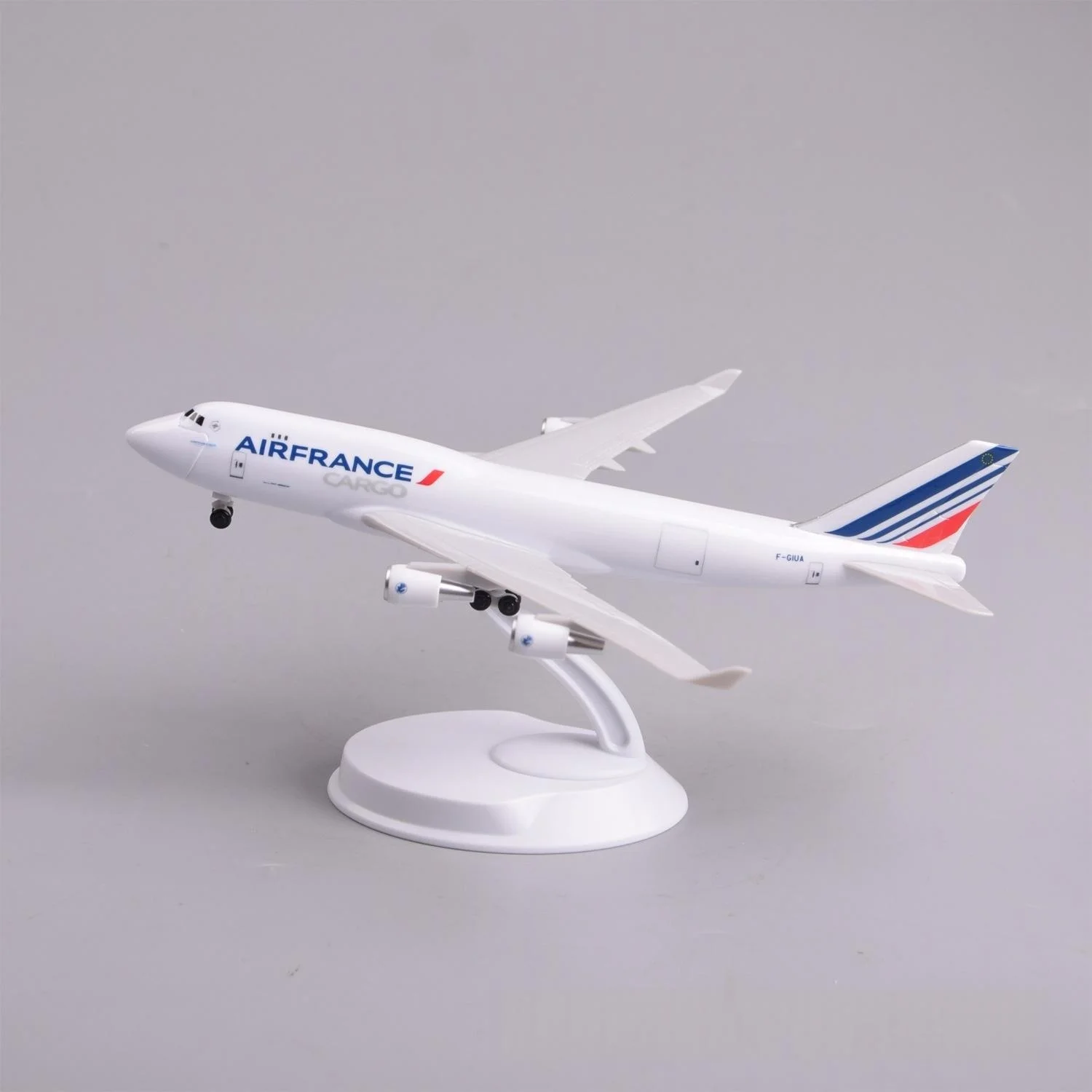 20cm Open Hatch ABS Air France Cargo B747 Aircraft Model Adults Plastic Ornament Gift for Collections and Displays Air France