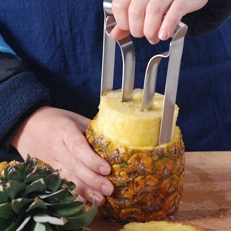 Pelador de Piña de Acero Inoxidable, Cortador, Extractor de Carne de Piña, Máquina para Cortar y Descorazonar, Rebanador de Cocina, Herramientas para Frutas, Venta al por Menor