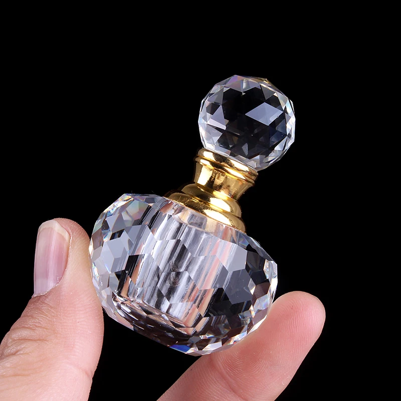 

1ML Mini Crystal Perfume Bottle Empty Refillable Portable Essential Oil Glass Bottle Dressing Table Decor Ornament Travel Gifts