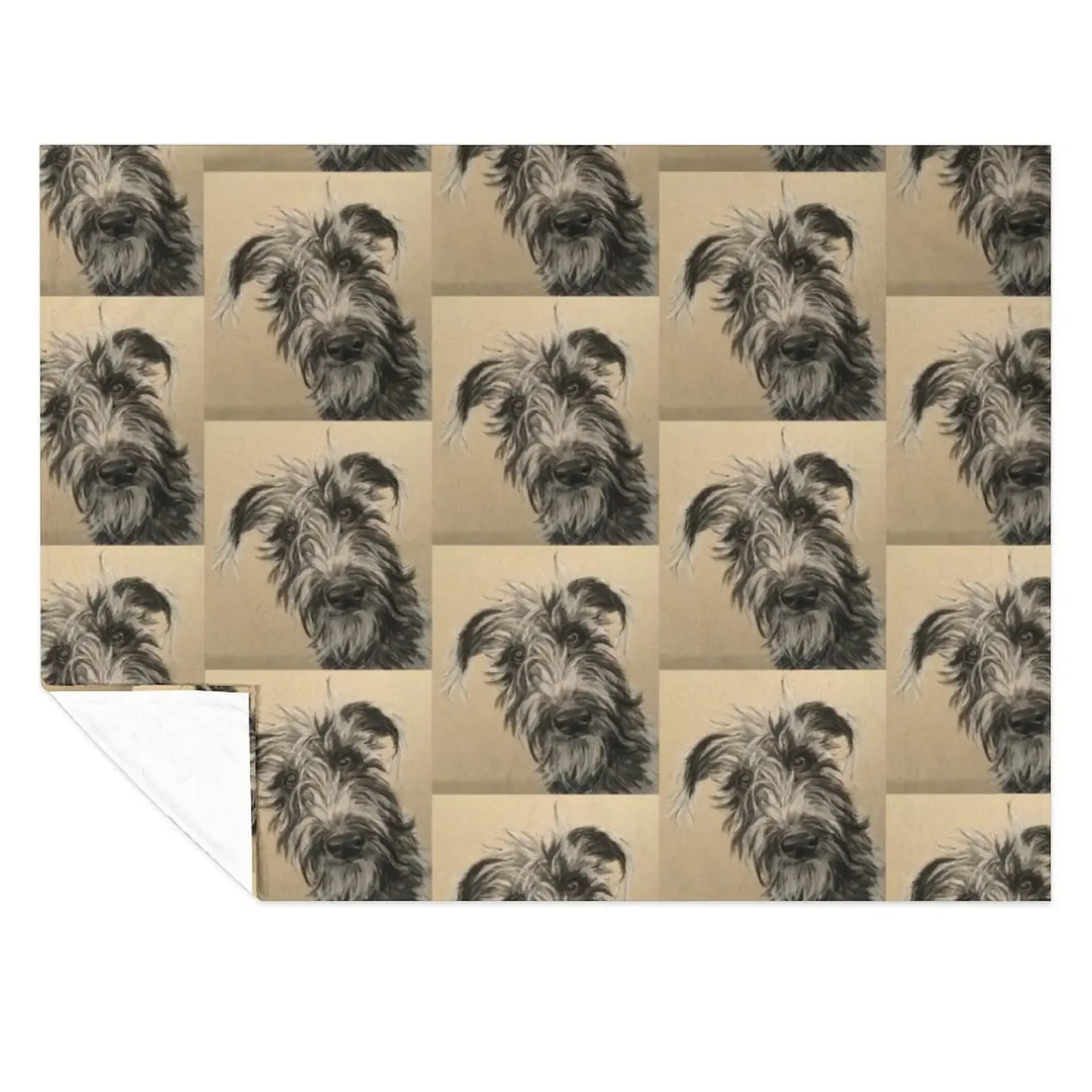 

Scruffy Beddy/whippet Lurcher Throw Blanket Travel Comforter Custom Fashion Sofas Blankets