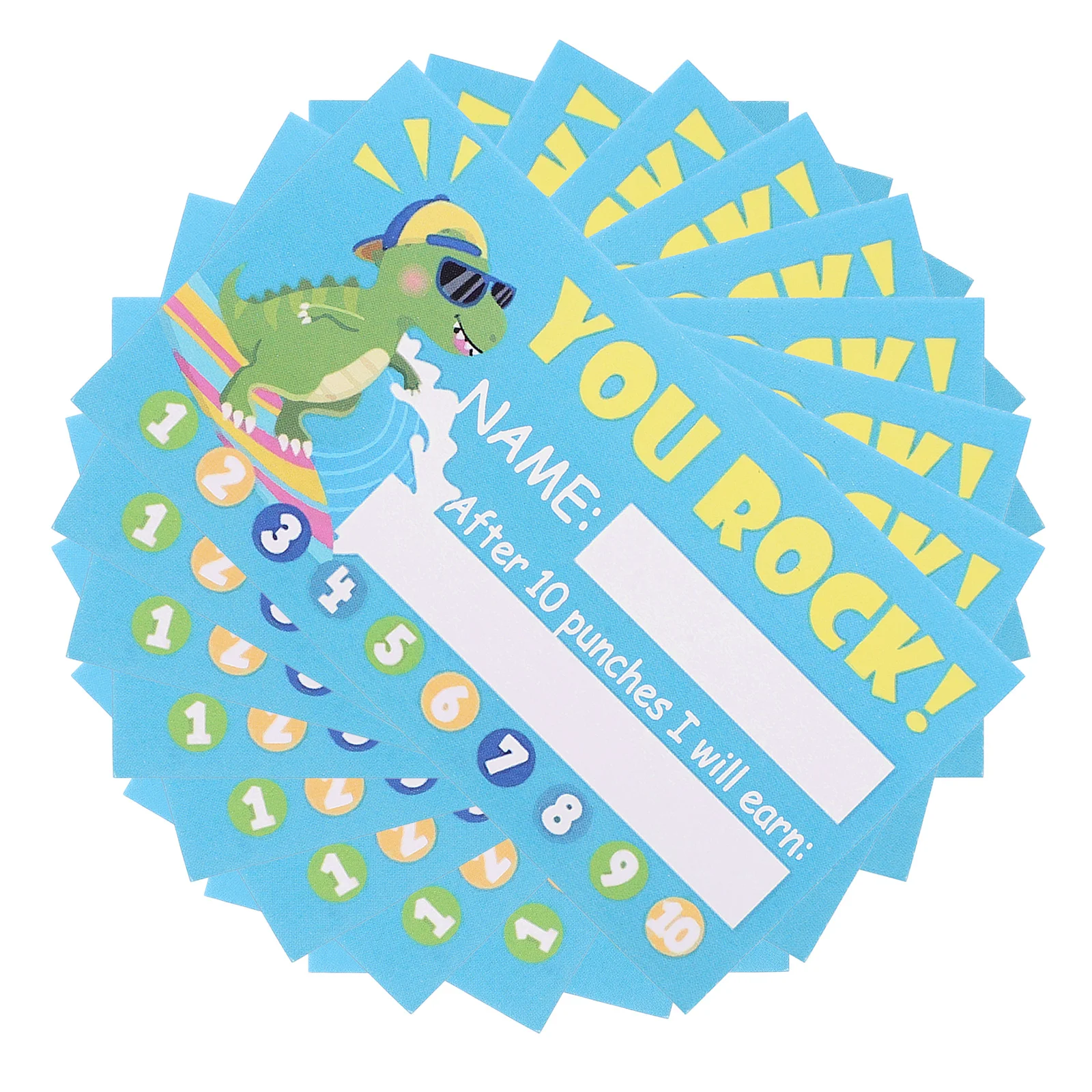 

250Pcs Punch Cards for Classroom Creative Reward Cards with Name and Reward Column Teaching Props for Elementary School Home Use