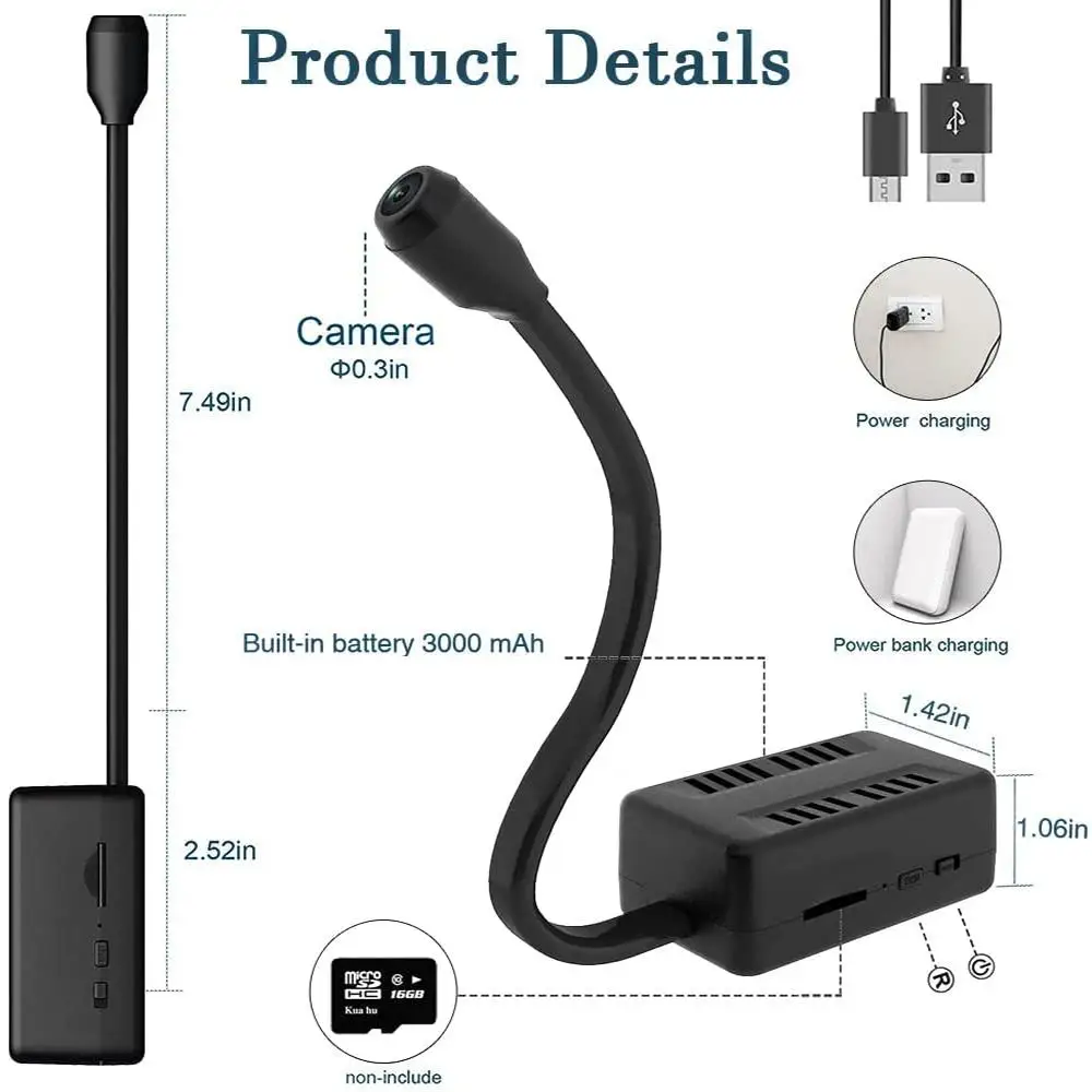 1080P Wifi Mini Camera Wireless Camcorder Portable Video Recorder Built in 2000mAh Battery Sensor Alarm Push For Smart Home