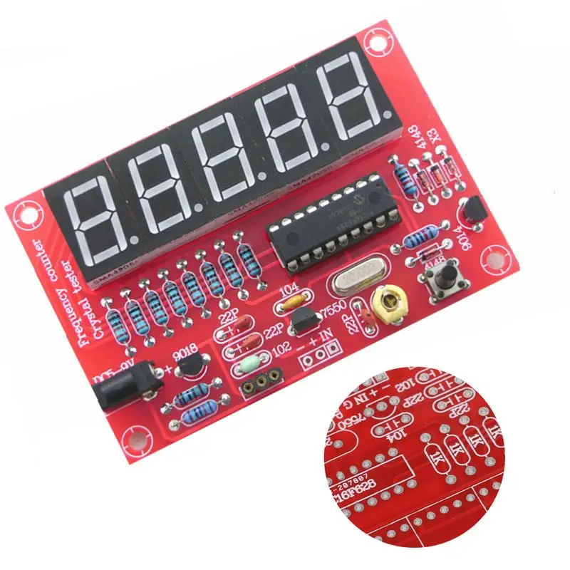 DIY Kits RF 1Hz-50MHz Crystal Oscillator Frequency Counter Meter Digital LED Tester Meter