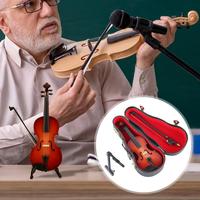 Tiny Violin Keychain Mini Violin Keychain Miniature Violin Keychain with Sound Portable Tiny Toy Set Plays Sad Music World's