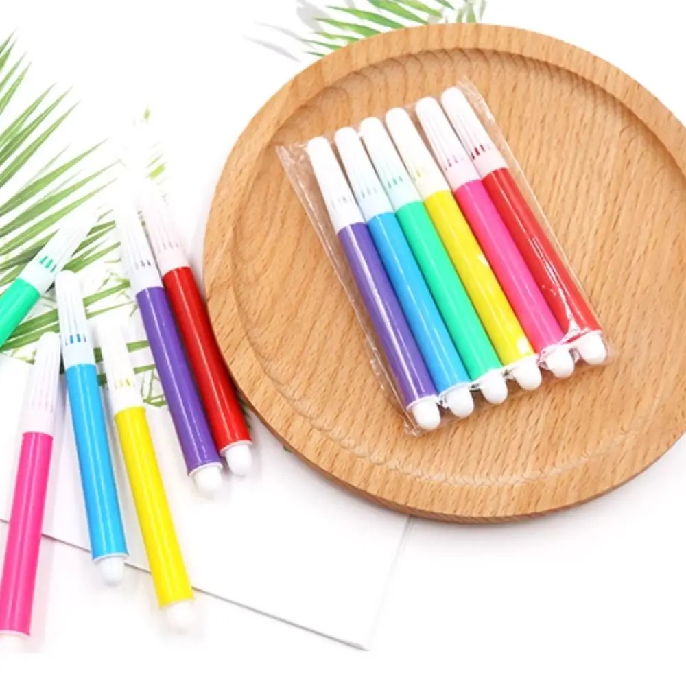 

1 Set Creative Plastic Coloring Markers Non-Toxic Color Filling Drawing Toy Children DIY Graffiti Bag Kindergarten Accessories