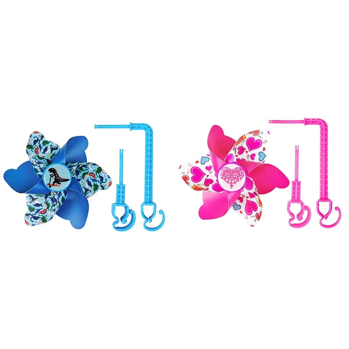 Baby Carriage Windmill Decoration,Flower Patterned Handlebar Windmill, Decoration Accessories for Bikes