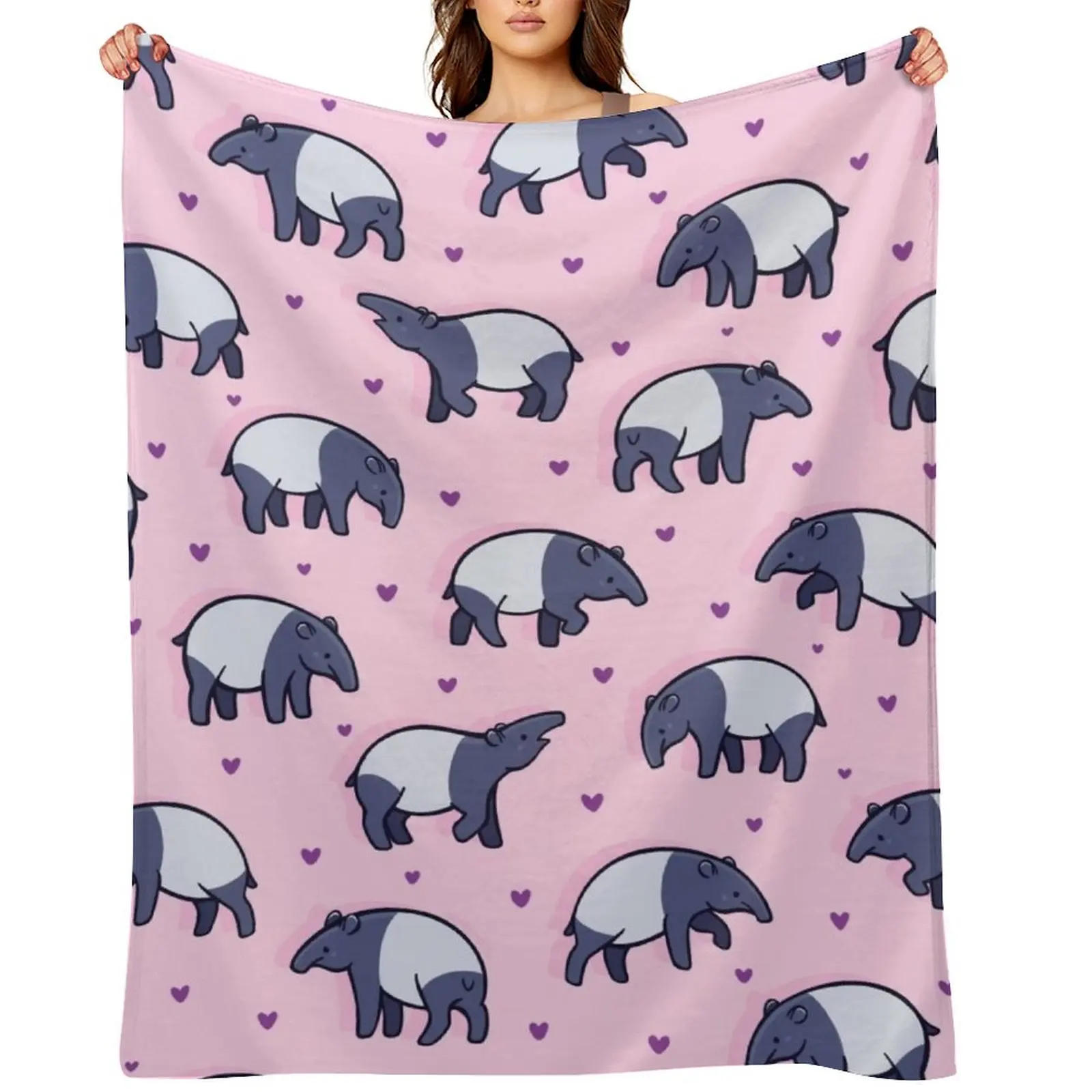 

Tiny Tapirs Throw Blanket For Sofa Thin Soft Beds Camping christmas decoration Blankets
