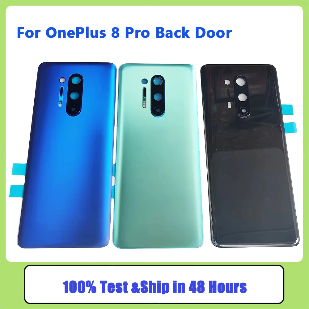 

Задняя стеклянная крышка A + для OnePlus 8 Pro, задняя крышка, запасная батарея, задняя крышка корпуса One Plus 8 Pro + объектив камеры