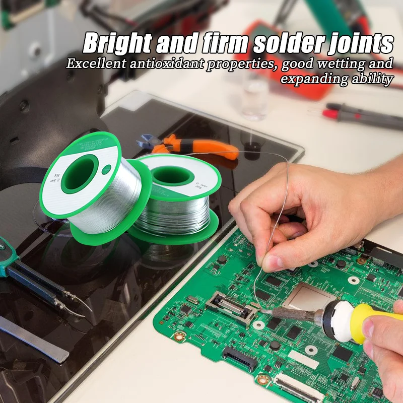الصنوبري الأساسية لحام سلك لحام ضياء 0.5 مللي متر/1.0 مللي متر عالية النقاء منصهر القصدير سلك الدائرة إصلاح سلك لحام الجريان بكرة أنبوب #5
