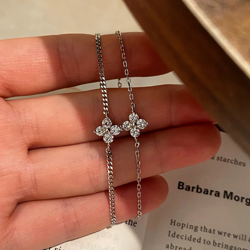 Smyoue 3mm D Color Excellent Cut Moissanite Bracelet for Women Simple Elegant Wedding Anniversary Jewelry Real Pure 925 Silver