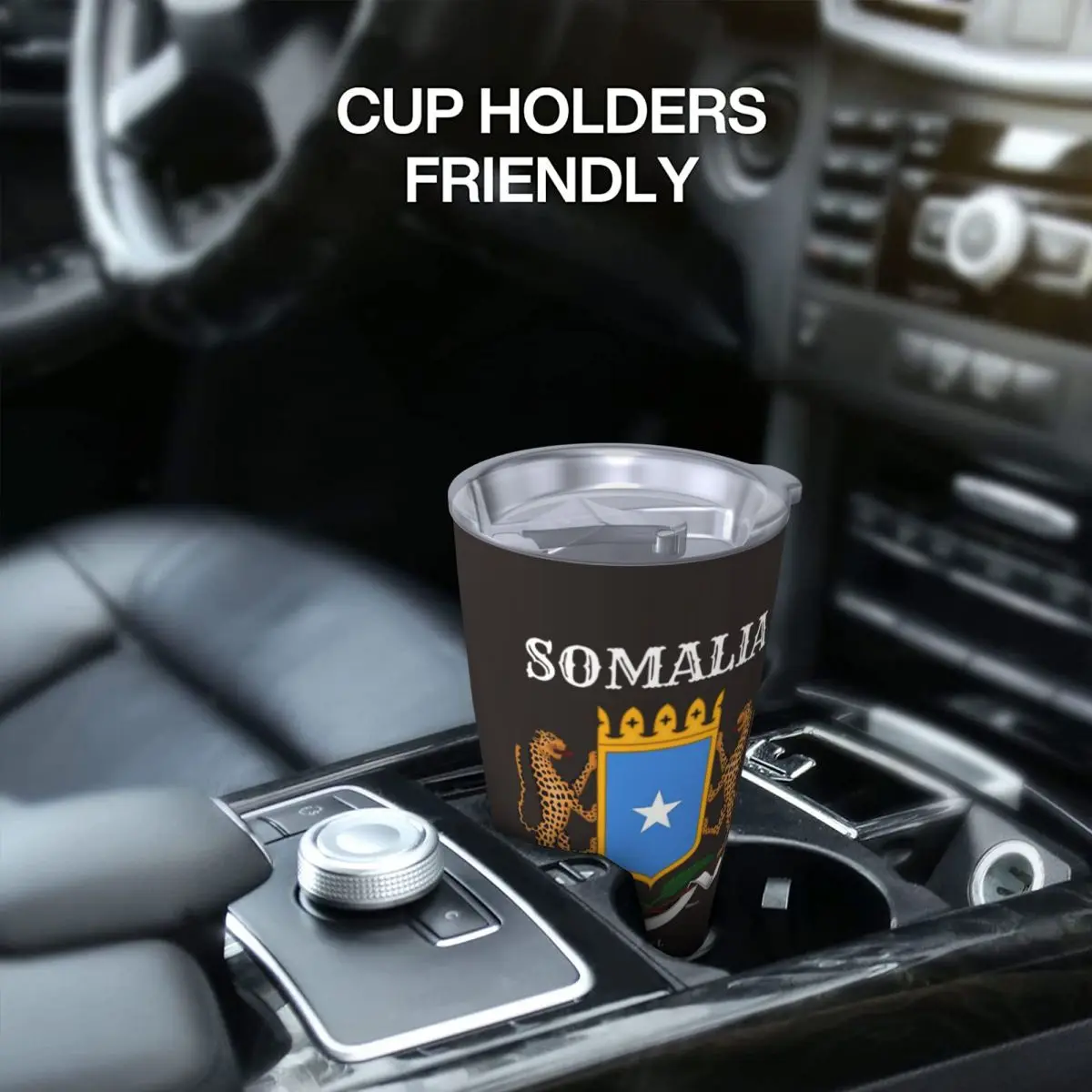 Somalia Insulated Tumbler with Straws Somali Flag Vacuum Coffee Mugs Office Home Car Bottle Cup, 20oz