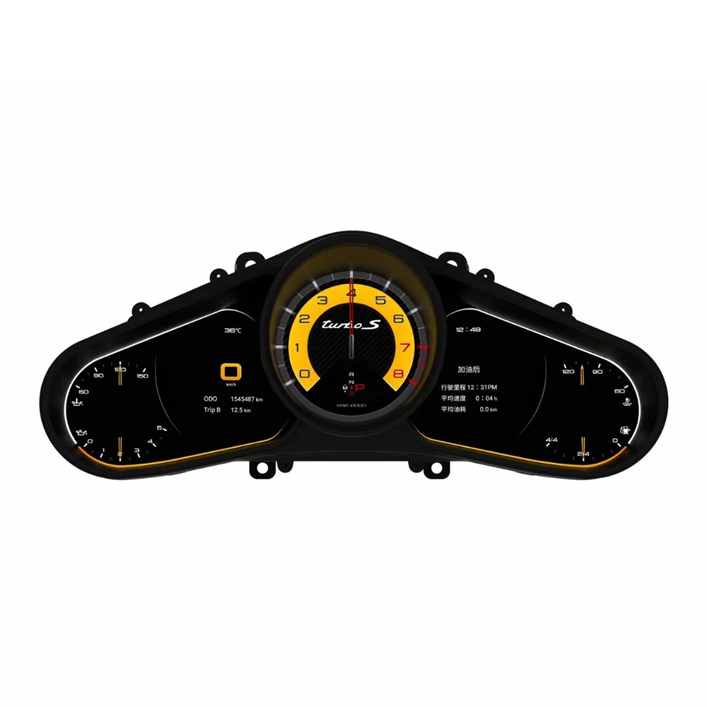 Navihua Car Auto Meter Speedometer Panel LCD Dashboard Digital Instrument Cluster for Cayenne Interior Upgrades To New