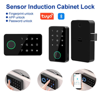 Tuya APP Fingerprint Smart Drawer Cabinet Invisible Lock Password Unlock for Contactless Cabinet Wooden Drawer Cupboard Locker