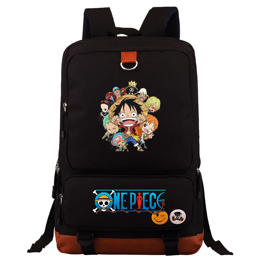 

Anime One Piece Luffy Printed Unisex Backpack Big School Travel Bag for Students Teens Laptop Bag Ipad Boys