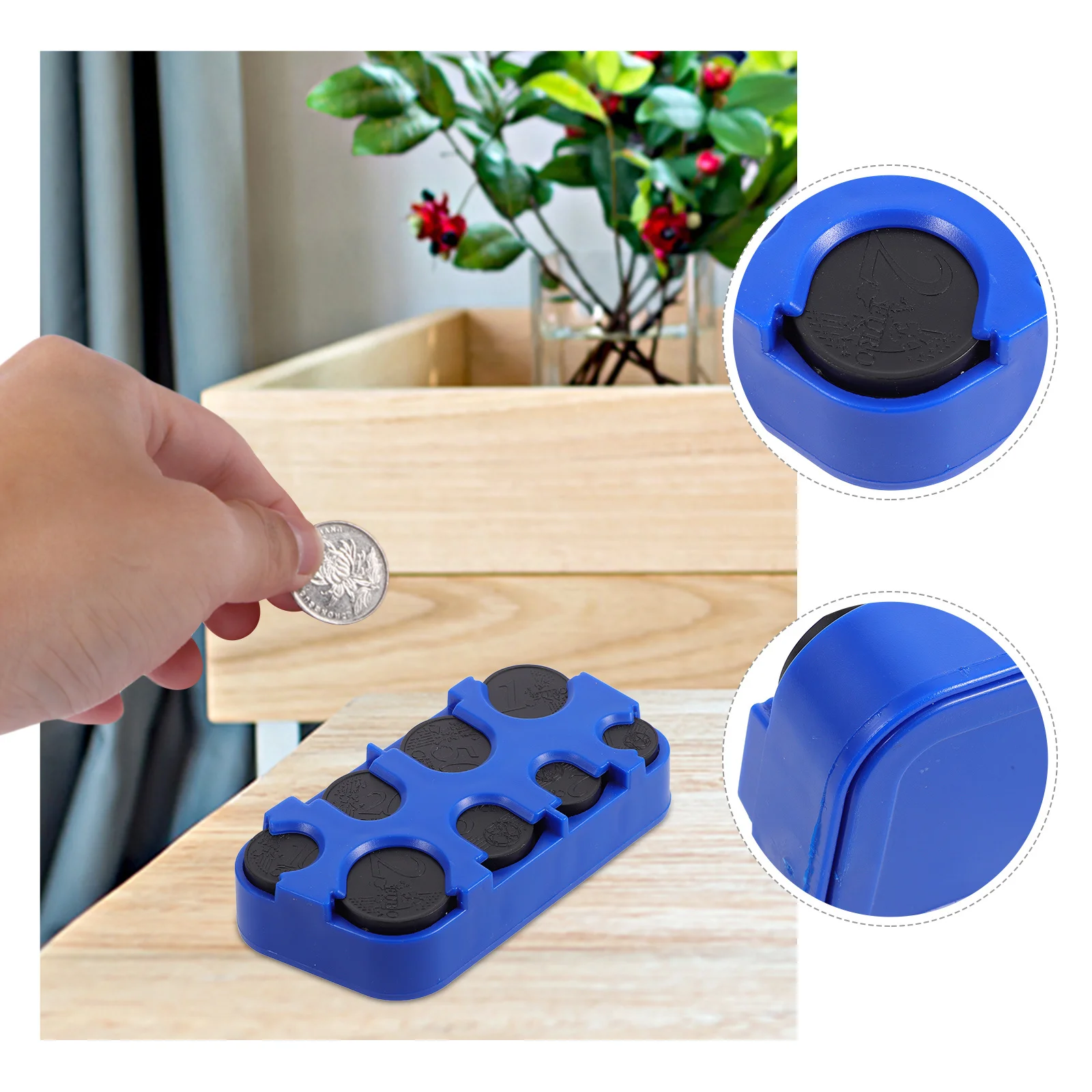 Coin Storage Accessories for Women Interior Holder Organizer Boxes Portable Blue Change