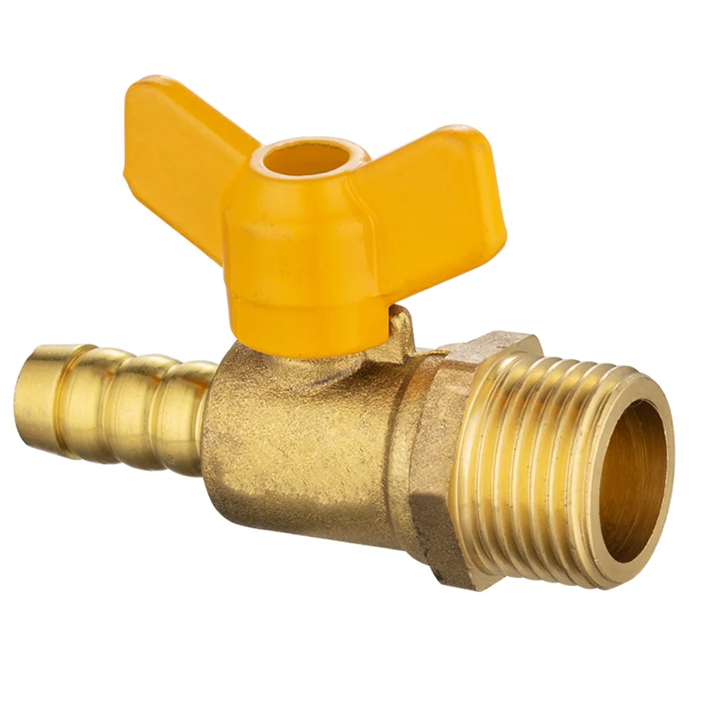 

2pcs Brass Shut-off Ball Valve With Handle For Fuel, Gas, Water & Air Thread Two Way Brass Shut Off Ball Valves