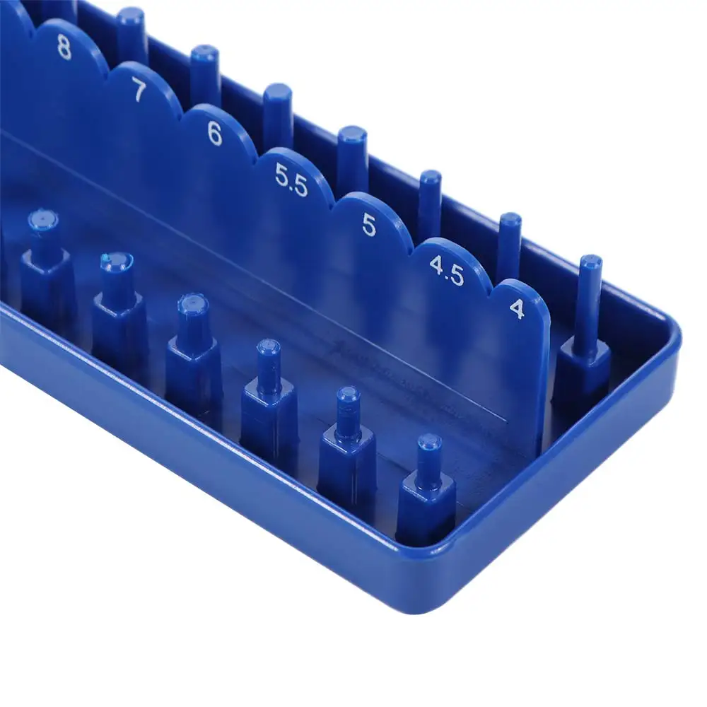 Blue Color Socket Organizer Plastic Material Metric Size Socket Rack High Quality Practical Design Wrench Holder Household Use