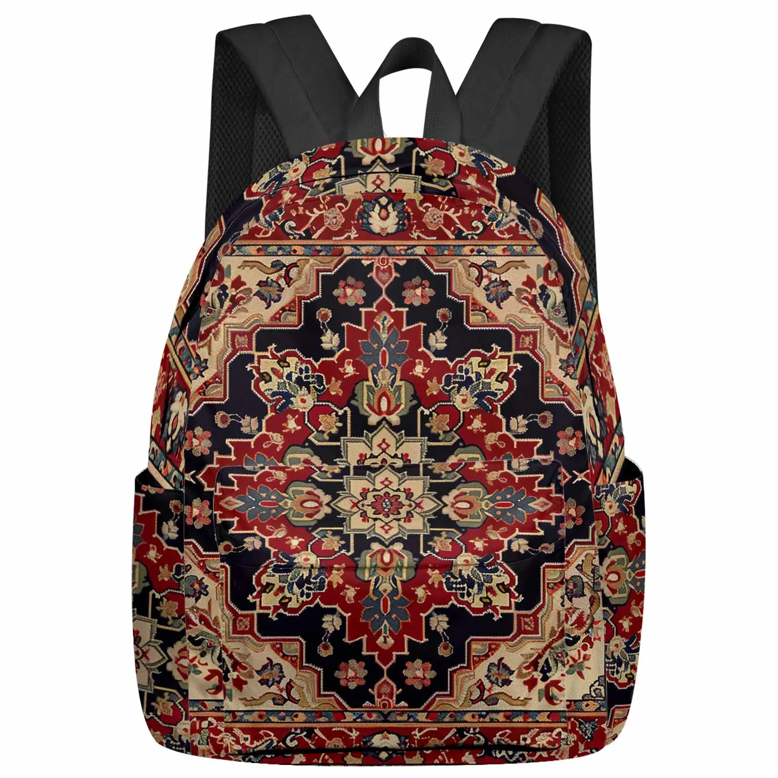 Floral Decorative Carpet Stripes Backpacks Teenagers Student School Bags Laptop Custom Backpack Men Women Travel