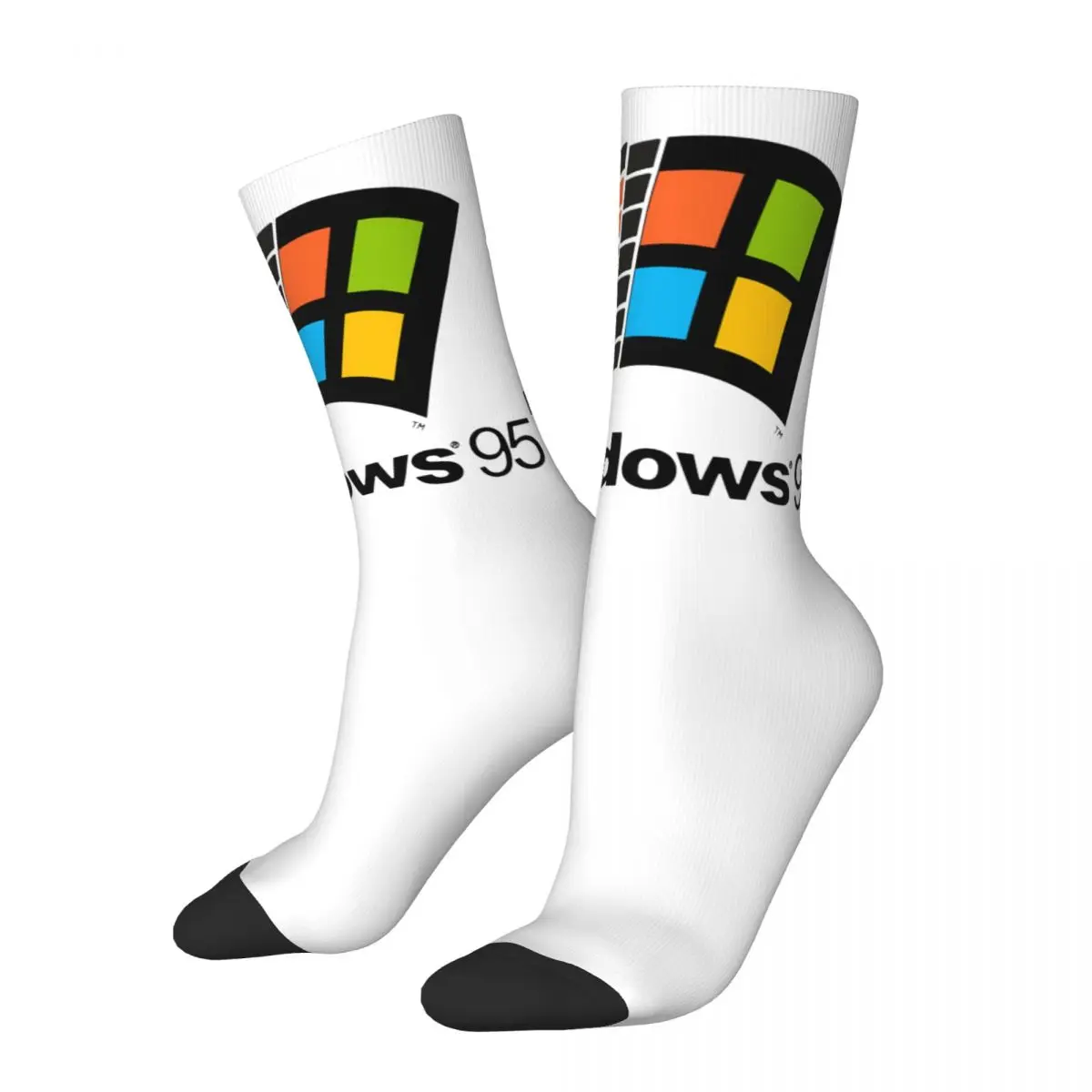 Socks Windows 95 Vaporwave Product for Male Cozy Printed Socks All Seasons Best Friend Gifts