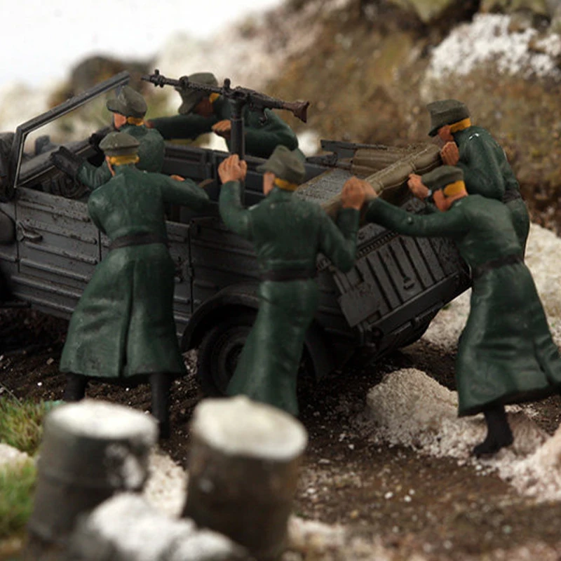 

Масштаб 1:72, из смолы, немецкая зимняя карета с 6 солдатами, подходит для сцен с танками, коллекционные декоративные подарки, для демонстрации