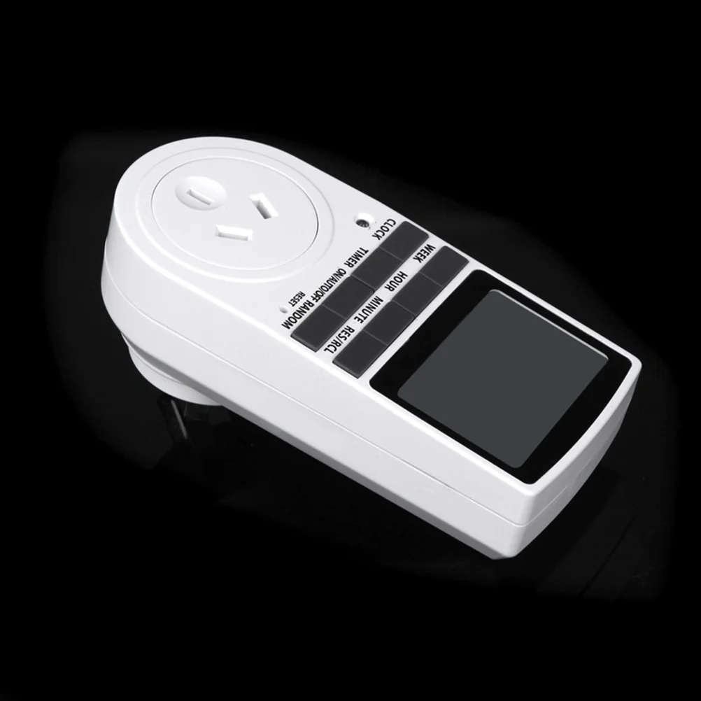

Day Programmable Digital Timer Outlet Timer Outlet Digital Light Switch For Appliances Auto On/Off Lcd Display White