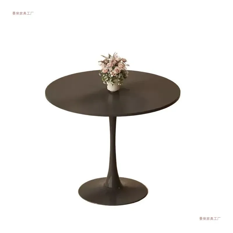 White Tulip Round Dining Table Nordic Style Small Coffee Side Table for Balcony Cafe Milk Tea Shop Casual Negotiation