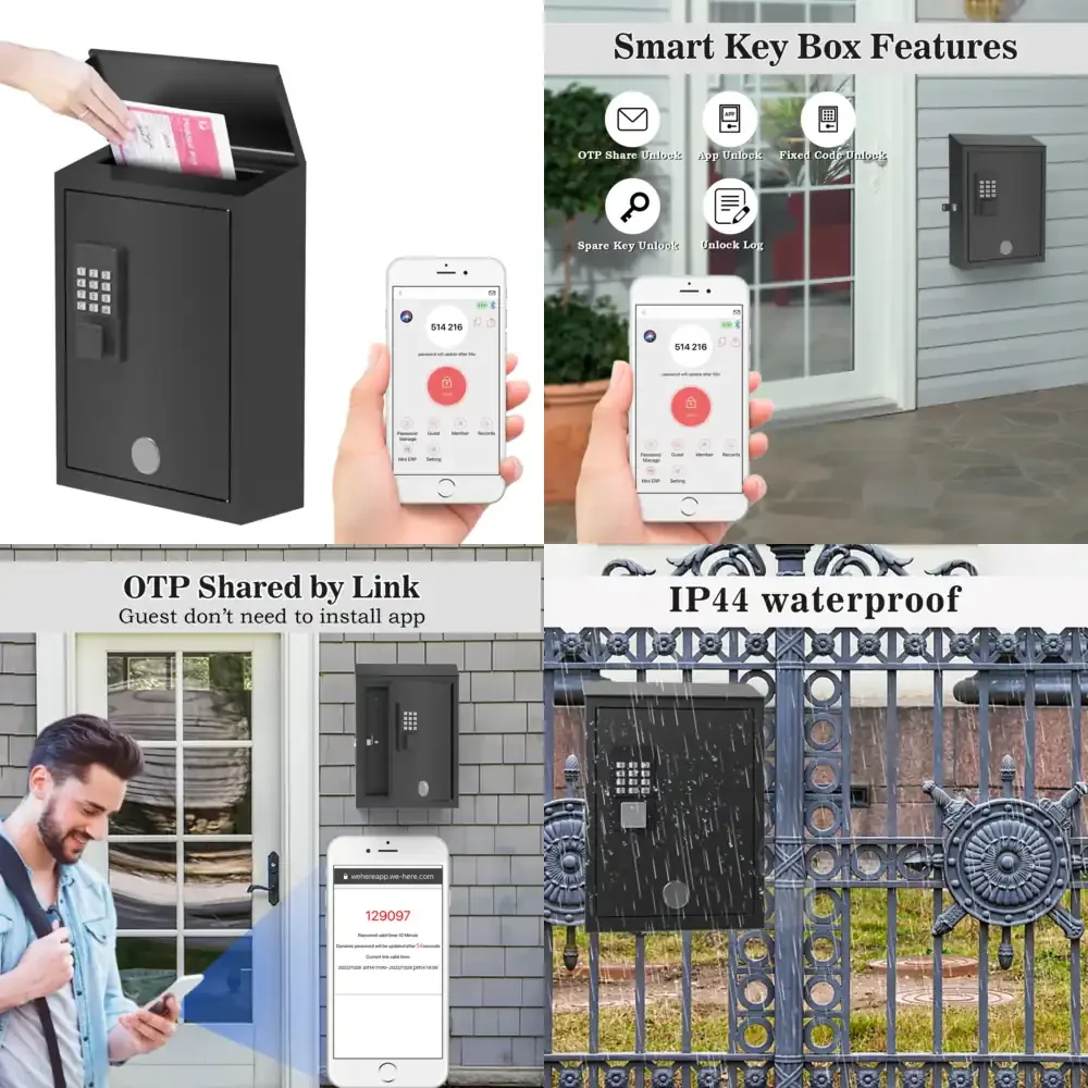 2026 Hot Sale  Modern Wall Mounted Mailbox for Residential Use with Digital Smart Lock for USPS Mail Post Box Letter Box