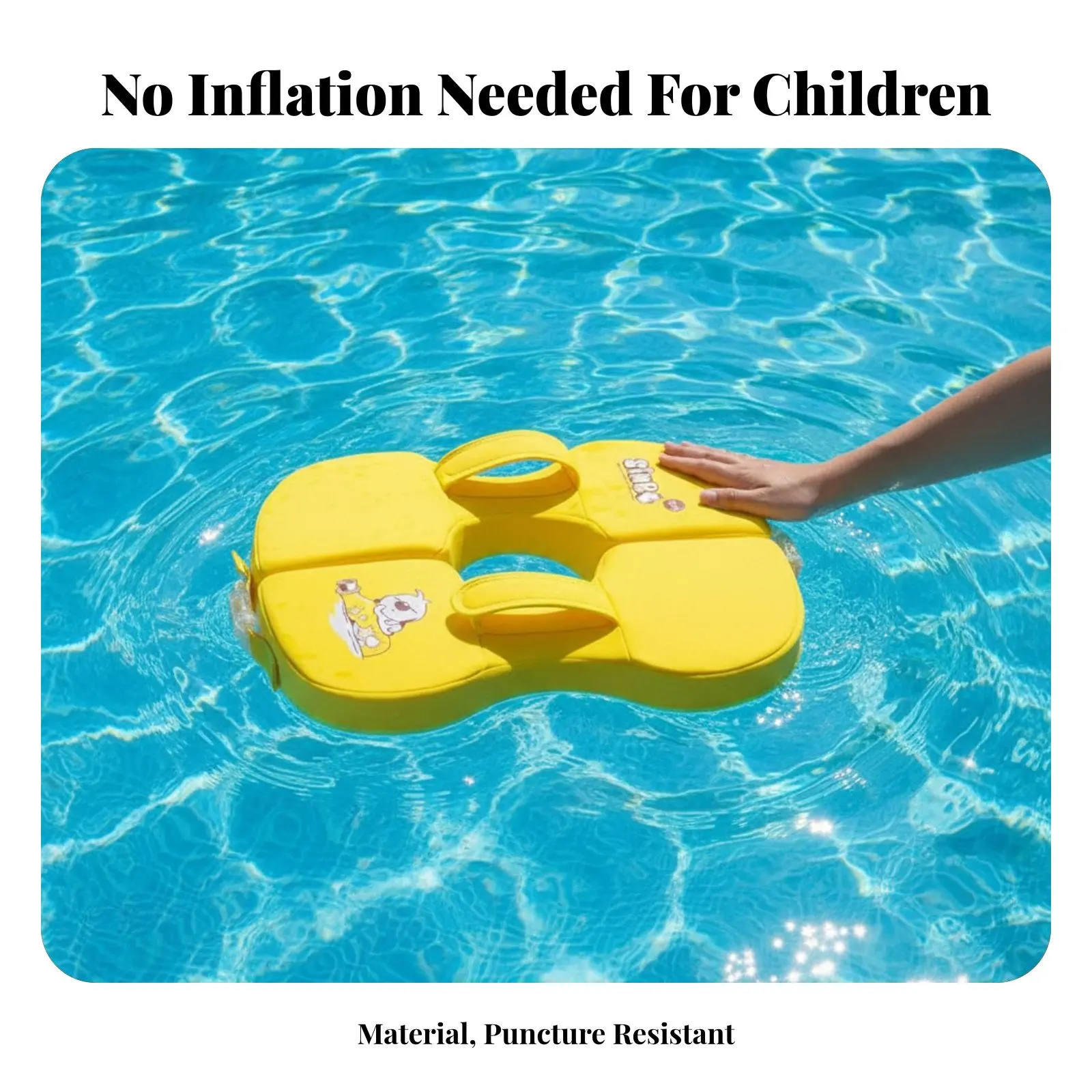 ห่วงยางสำหรับเด็กทารก, รองรับใต้วงแขน, ไม่ต้องเติมลม, ลายการ์ตูน, แข็งแรงทนทาน, อุปกรณ์ว่ายน้ำ