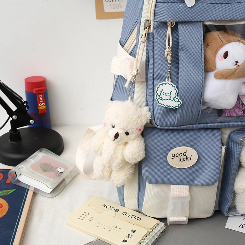 5 قطعة/المجموعة Kawaii المرأة على ظهره الكرتون نمط الكورية لطيف طالب فتاة المدرسية كتاب أكياس مجموعات الترفيه حقيبة الظهر الشارع الشهير #6