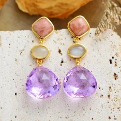 Fashion Japanese Lavender Amethyst Women's Earrings
