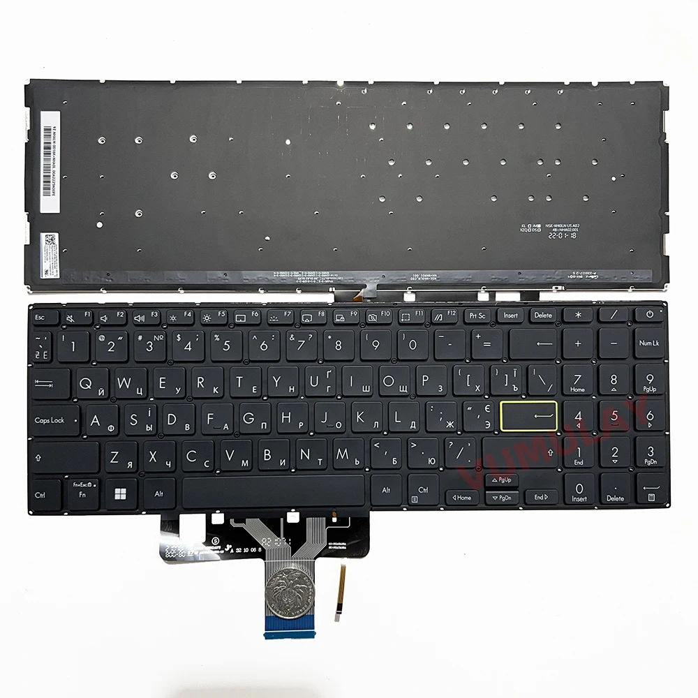Русская клавиатура с подсветкой для ASUS Vivobook S533 S533E S533EA S533F S533FA M533 M533F M533E M533U M533I M533J X521 X521FA X521FL X521EA X521EQ X521UA X521IA X521JQ  e510m e510ma l510m l510ma