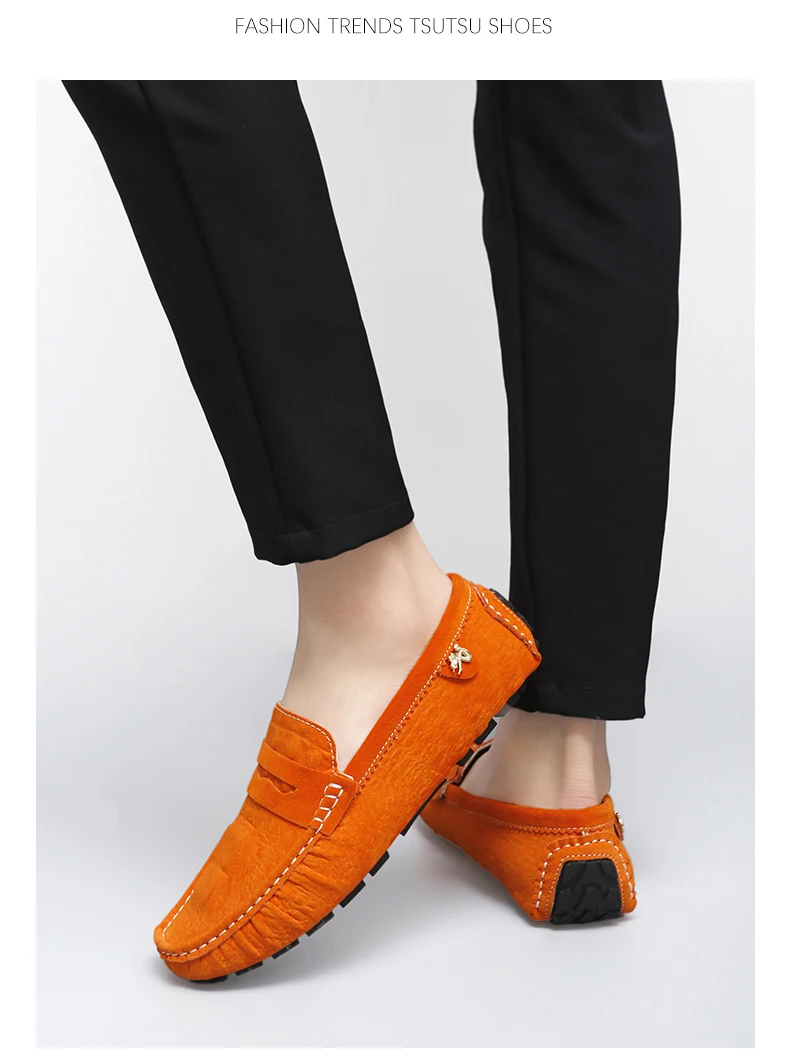 2025 Neues Modell Handgefertigte Loafer für Herren, Leichter Luxus Krokodilmuster Trendige Vielseitige Slip-On Freizeitschuhe, Unisex Fahr- und Modeschuhe – Detail 15