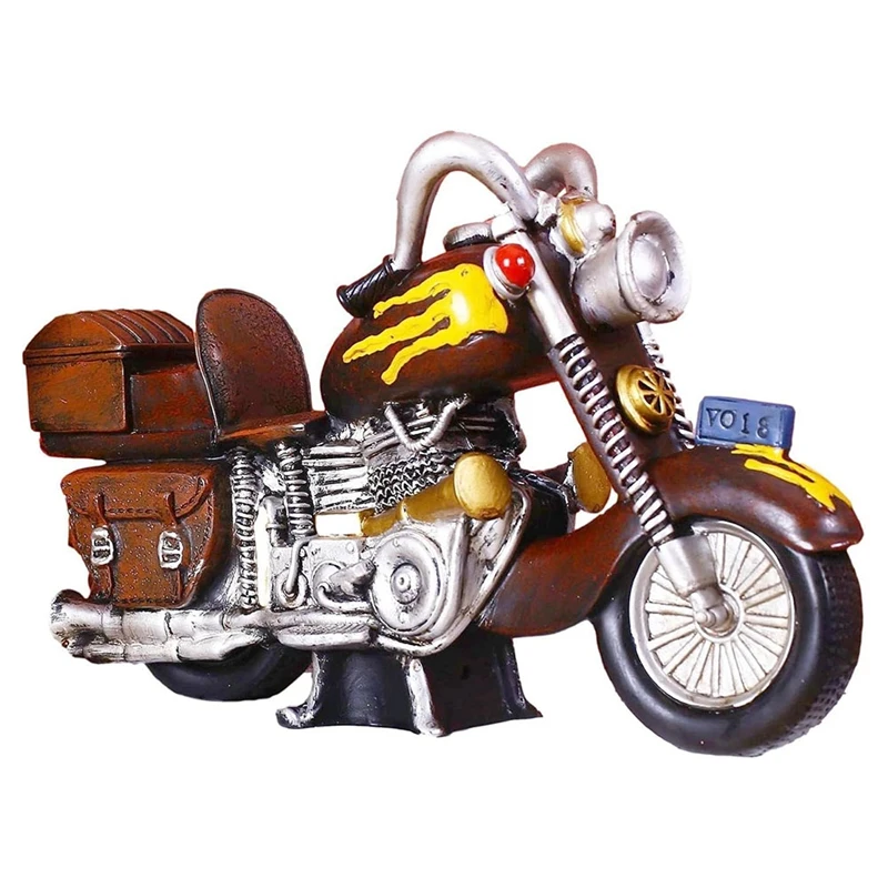 Motorbike Miniature Vehicle Decor, Motorcycle Vehicle Design Ornament, Creatives Resin Motorbike For Home Decoration