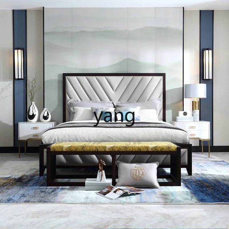 

LMM new modern new Chinese fabric Arhat bed household solid wood