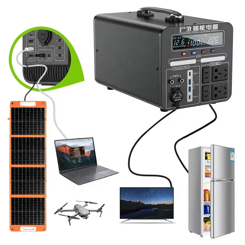 

1500 Watt 2000 Watt Camping Portable Power Supply 2000w Home Power Station Solar Generator for Household Outdoor