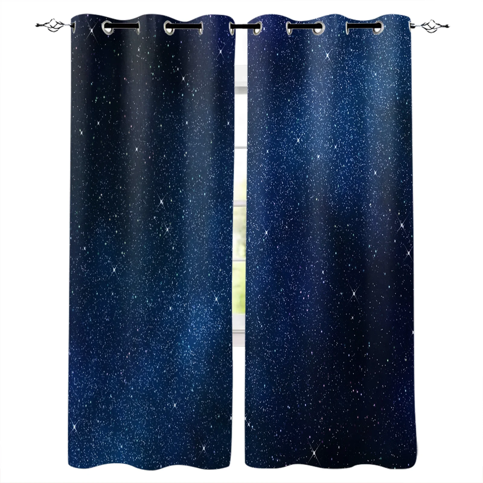 

Светонепроницаемые шторы со звездами и Галактикой, оконные занавески для спальни, гостиной, декоративные оконные принадлежности