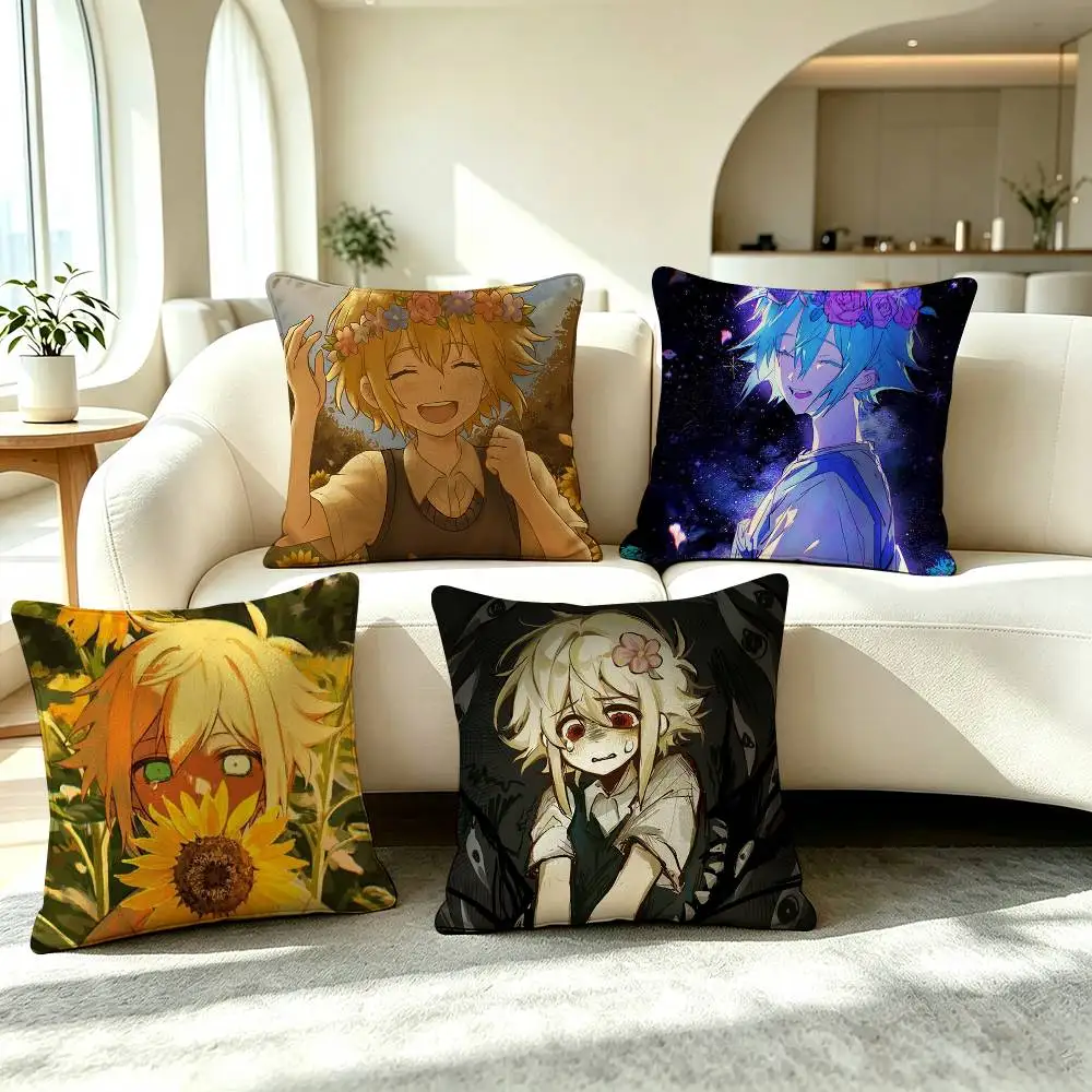 O-OMORI Basil Game Square Double-Sided printed Pillow Case Bedroom Bedside Pillow Sofa Cushion Cover