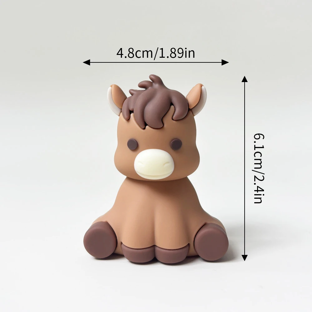 Bauernhoftier-Kuchenaufsatz, süßes Schwein, Schaf, Kuh, Pferd mit Gemüse, Cartoon-Design für Kindergeburtstagsparty-Kuchendekorationen – Detail 9