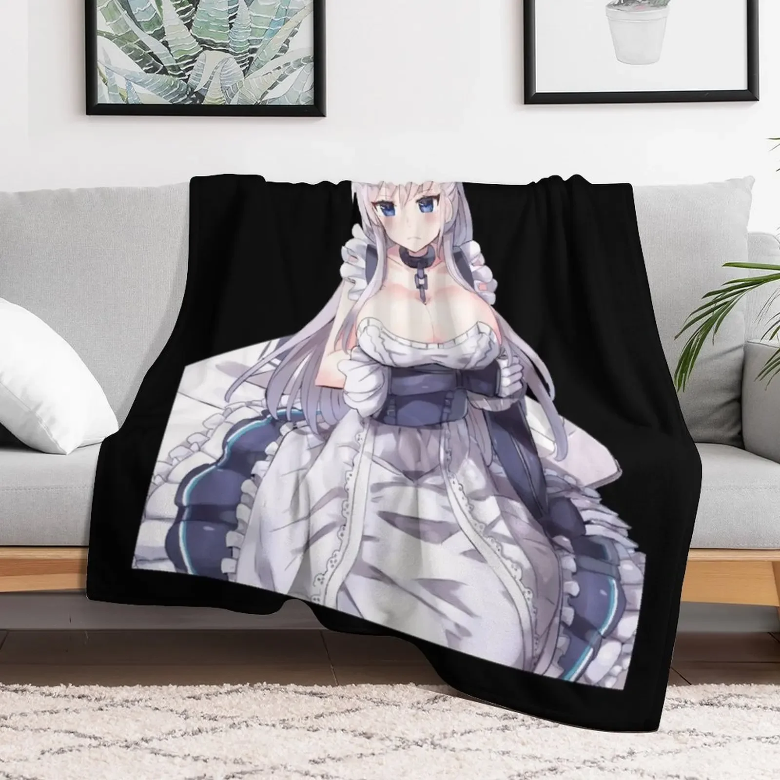 Azur Lane Belfast Throw Blanket Cozy Home Blanket Gift for Christmas Holiday