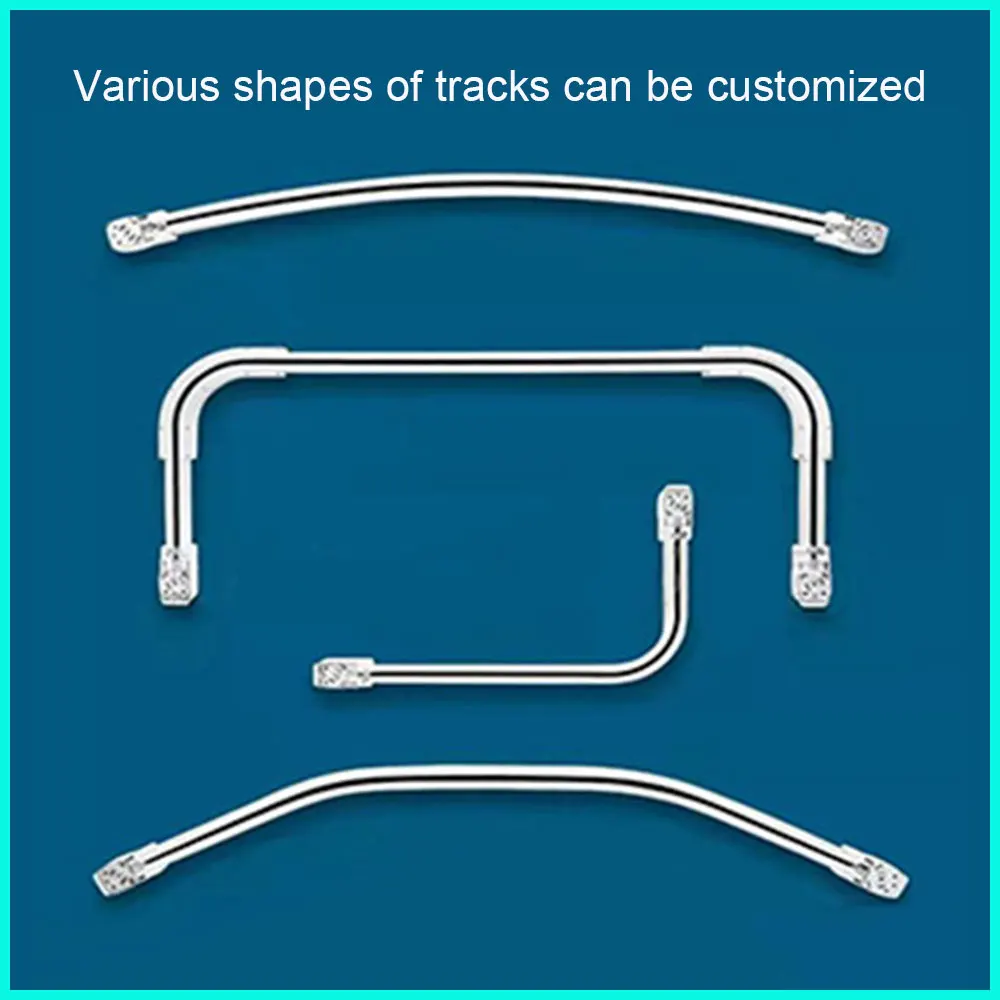 Pista de riel de cortina eléctrica LifeLibero Custom Ripple Fold S para motorizar Motor de cortina inteligente/ventana Dt82 ferrocarril de aluminio