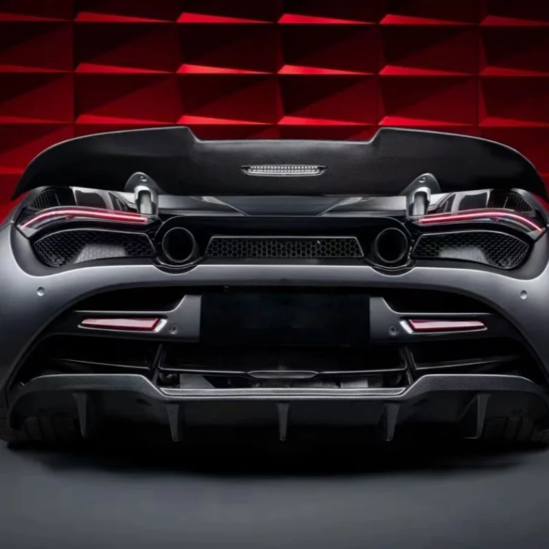 

Upgraded RYFT Style Carbon Fiber Rear Diffuser Body Kit for McLaren 720S, Lightweight Small Surround Rear Bumper Lip Kit