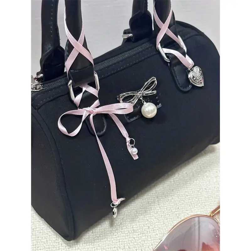 Miyagawa-Bolso de mano elegante con decoración de cinta dulce, bandolera de un solo hombro para chica, primavera 2024